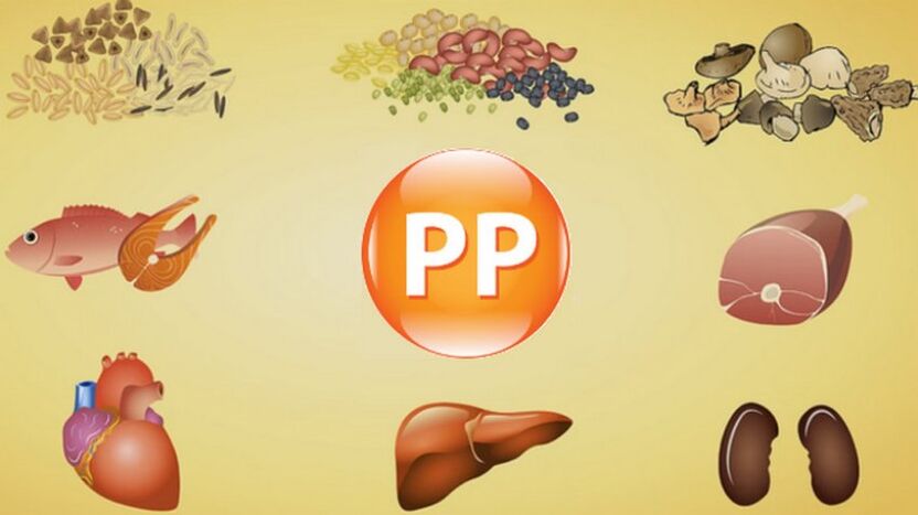 vitamin PP in the product for potency
